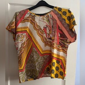 SHEIN Multicolor Geometric Print Blouse